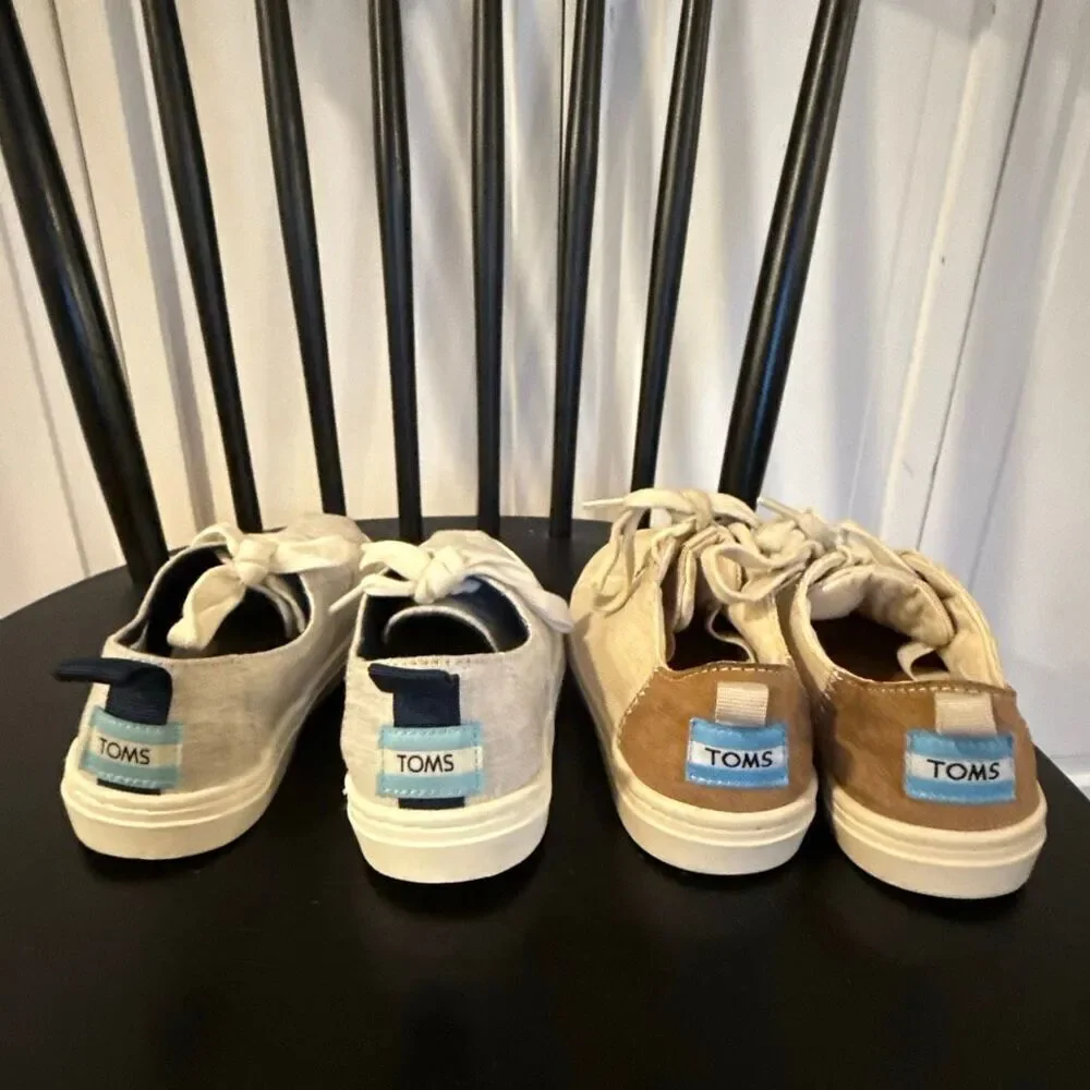 Boys Toms canvas lace up shoe bundle size 13